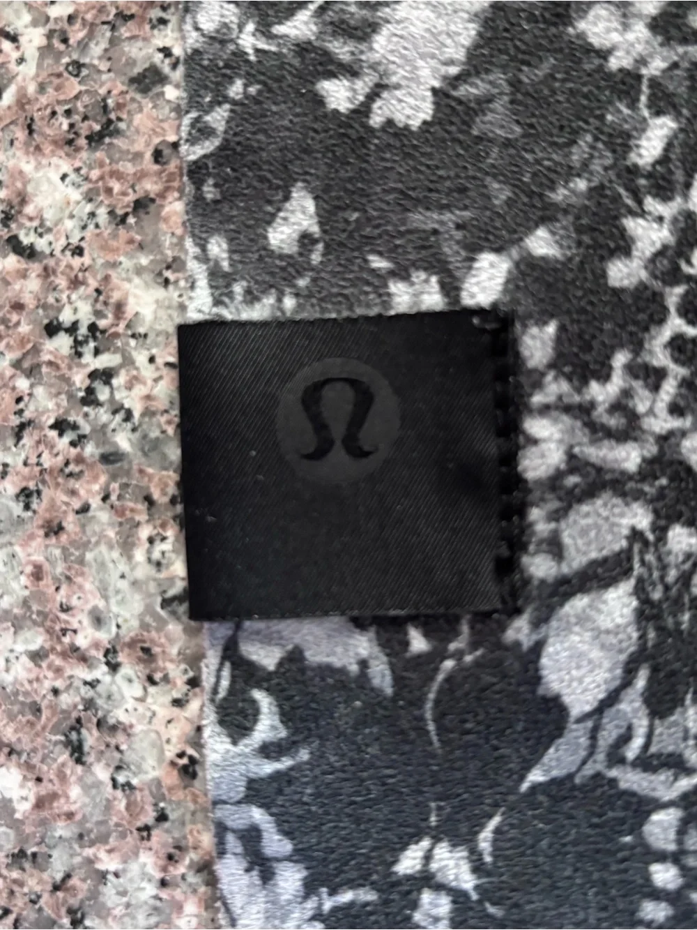 Lululemon The Towel Yoga Mat Towel SubCelsius White Black Floral Microfiber OS
